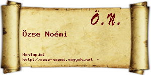 Özse Noémi névjegykártya